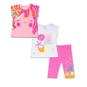 2 CAMISETAS Y LEGGING PIRATA PUNTO SEASHELLS 6A