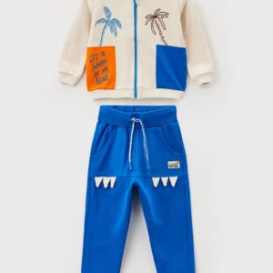 SUDADERA Y PANTALÓN FELPA  ECO SAFARI 5A